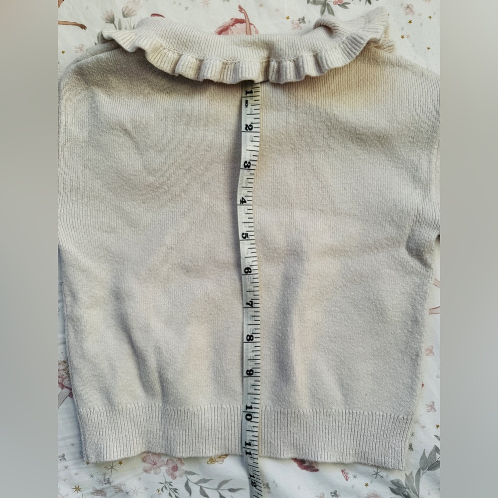 Zara Embroidered Knit Set Cream Girls 2-3 Years Cottagecore Minimalist - Picture 7 of 8